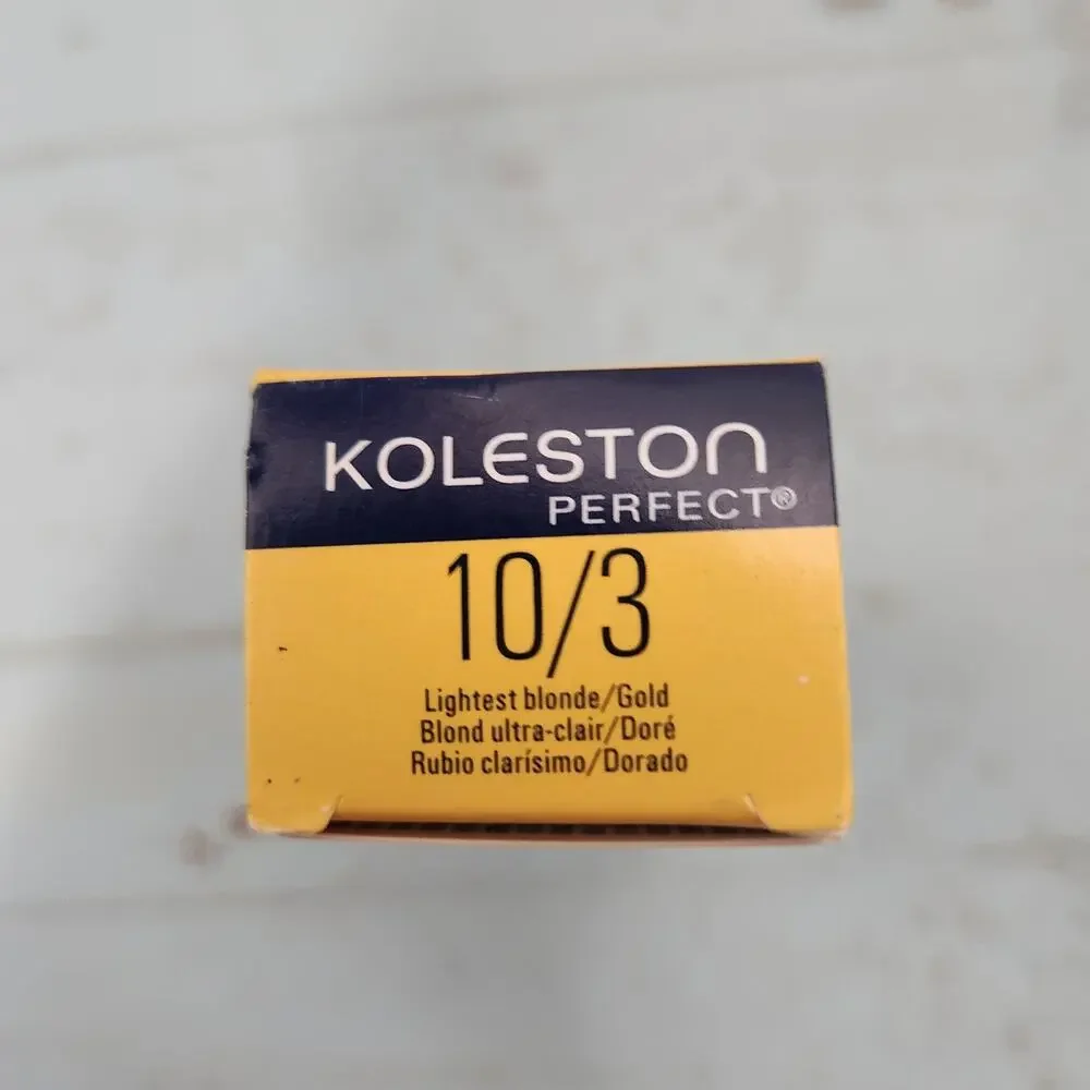 Wella Koleston Perfect 10/3 Lightest Blonde/Gold Permanent Creme Hair Color 2 oz